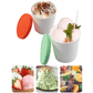 ERNESTO Kitchenware Multi-Color ERNESTO - Ice cream Cups with silicone lids