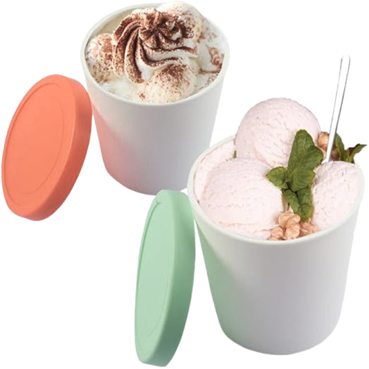 ERNESTO Kitchenware Multi-Color ERNESTO - Ice cream Cups with silicone lids