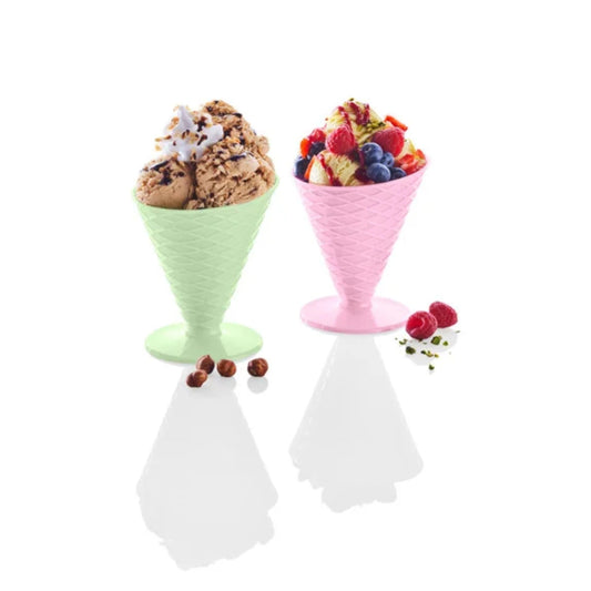 ERNESTO Kitchenware ERNESTO - Plastics Ice Cream Cups Waffle