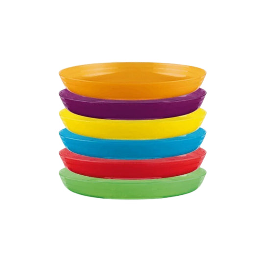 ERNESTO Kitchenware Multi-Color ERNESTO - Set of 6 Plastic Plates