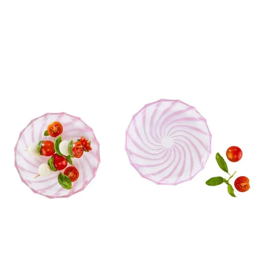 ERNESTO Kitchenware Pink ERNESTO -  Set of Glass Plates