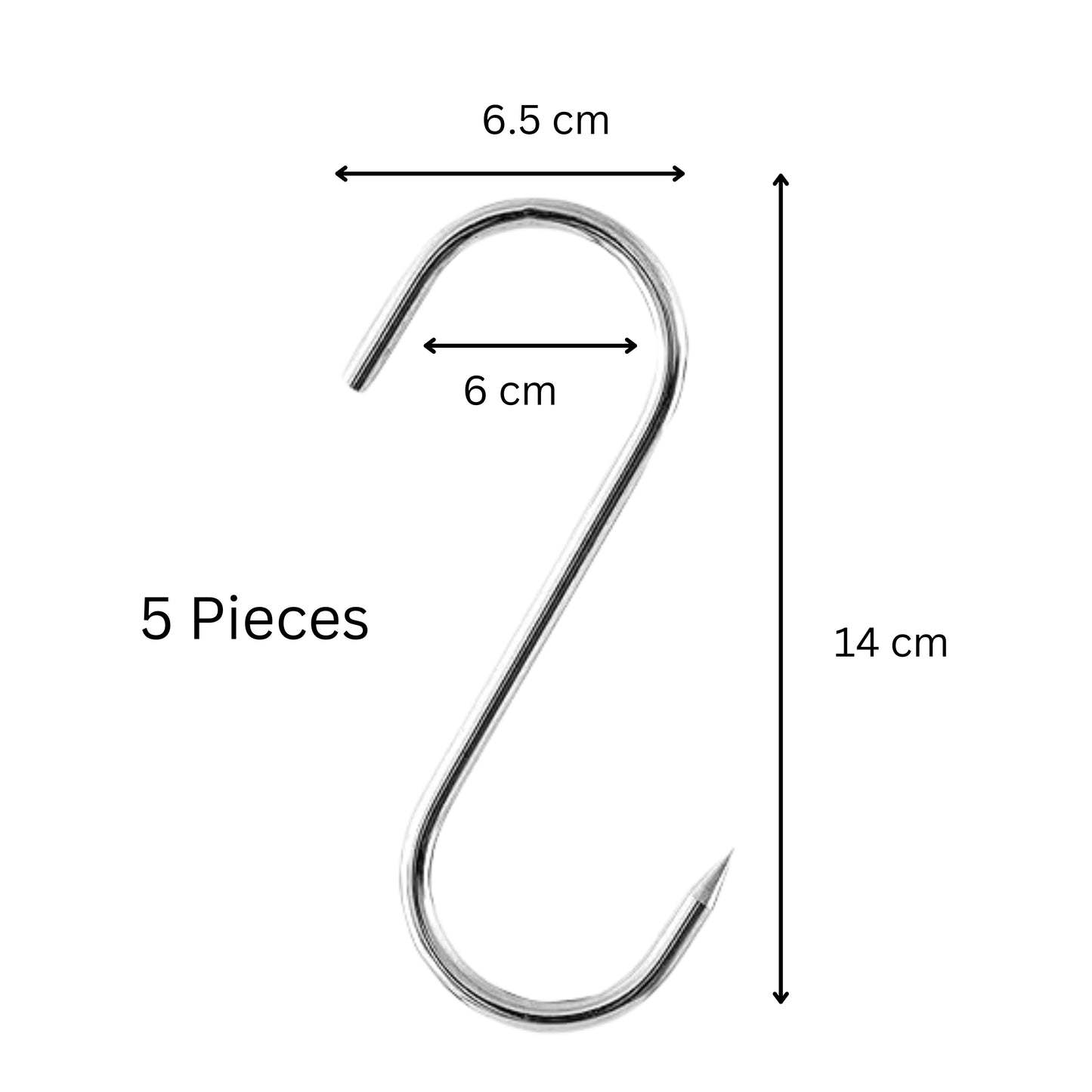 ERNESTO - 5 pieces Metal meat hooks