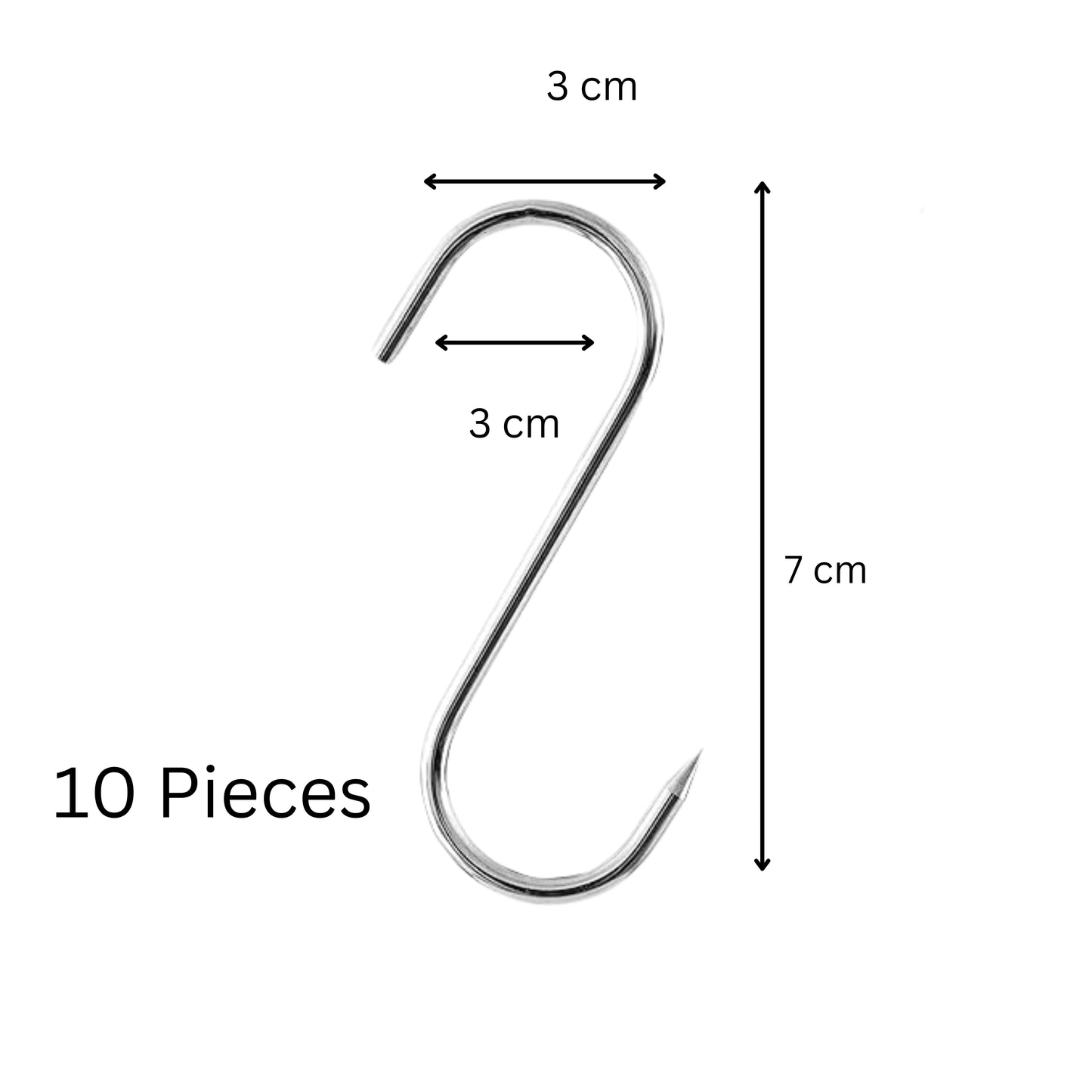 ERNESTO - S Shaped Meat Hooks 10 pieces