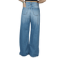 EROGLU Womens Bottoms EROGLU - Wide leg cotton denim pants