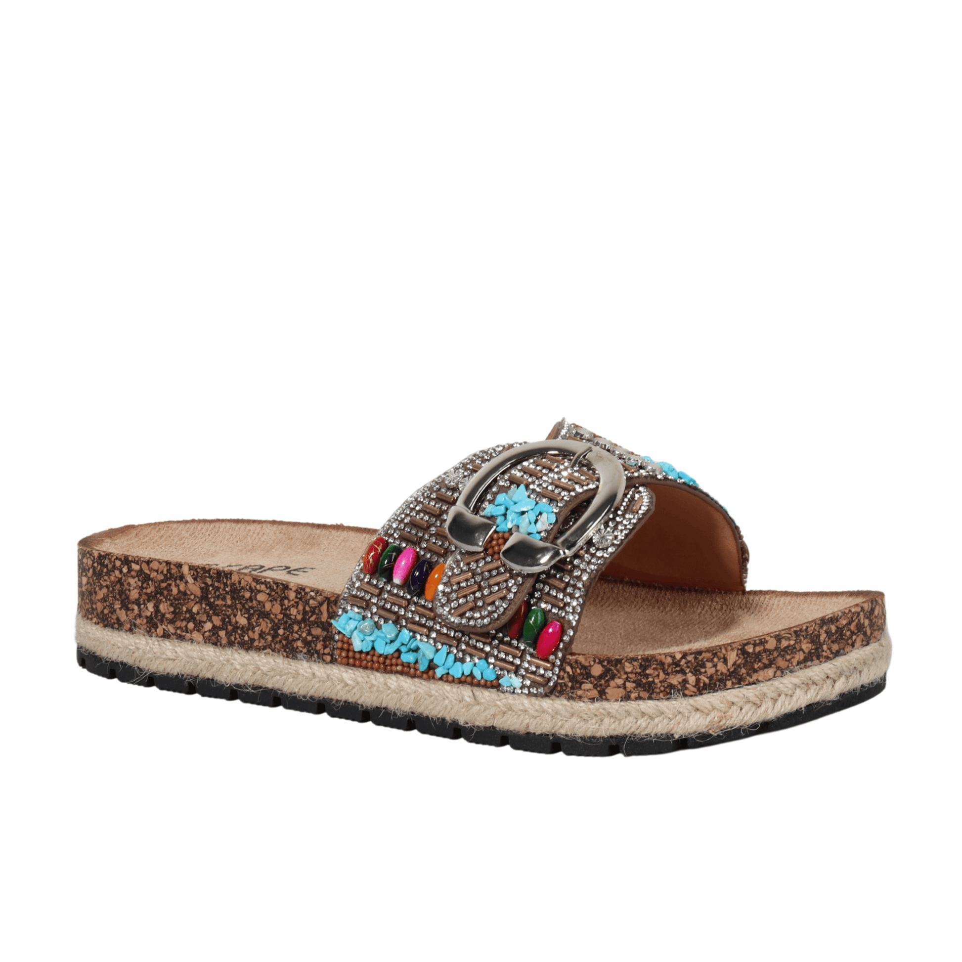 ESCAPE Womens Shoes 38 / Multi-Color ESCAPE -  One Buckled Slipper