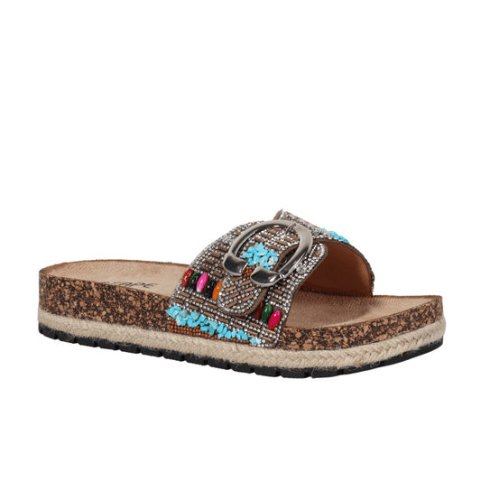 ESCAPE Womens Shoes 38 / Multi-Color ESCAPE -  One Buckled Slipper