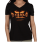 FANATICS Womens Tops S / Black FANATICS - Printed V Neck T-shirt