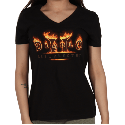 FANATICS Womens Tops S / Black FANATICS - Printed V Neck T-shirt