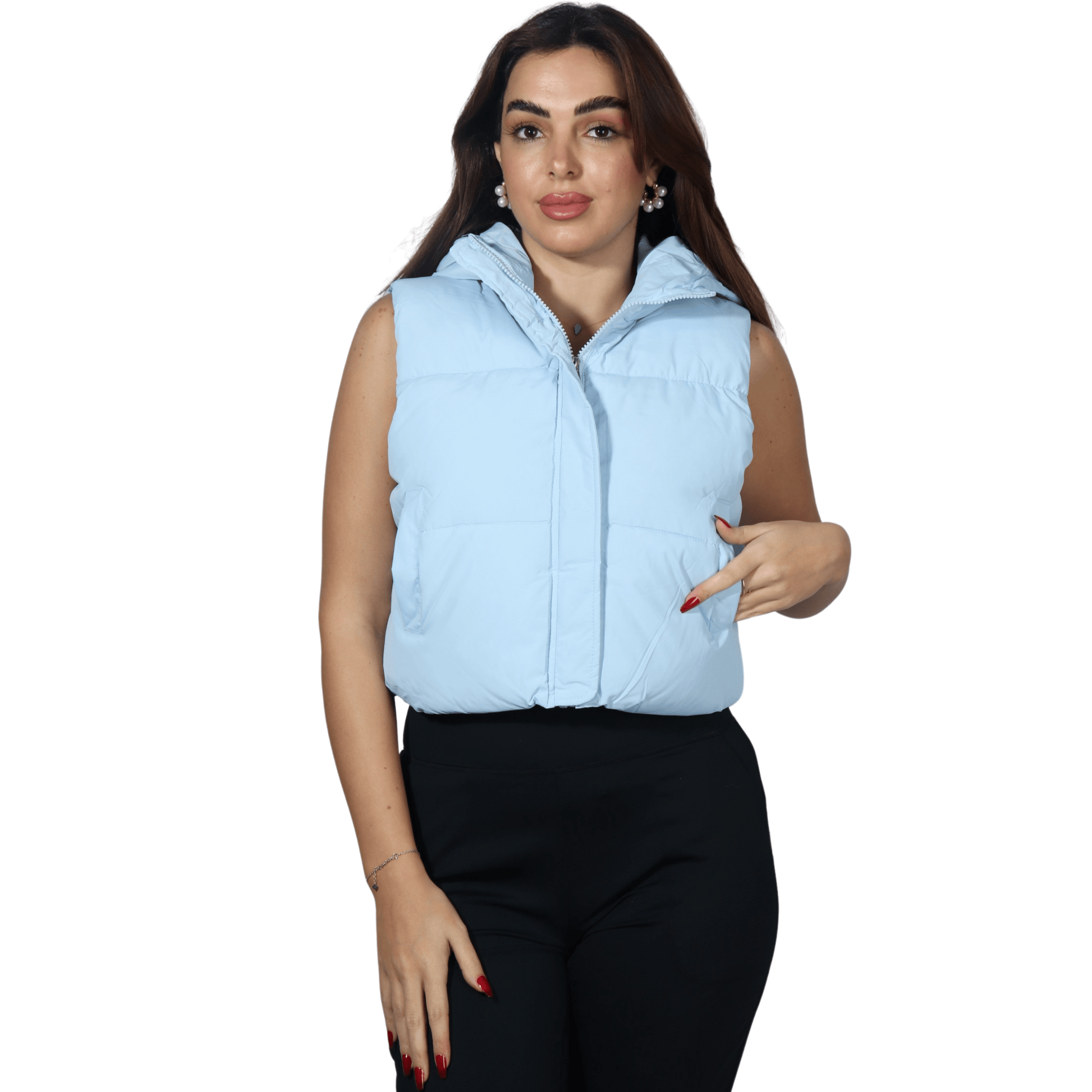 FANG Womens Jackets One Size / Blue FANG - Zip Up Puffer Vest