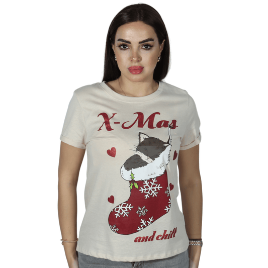 FB SISTER Womens Tops FB SISTER - Graphic print x-mas t-shirt