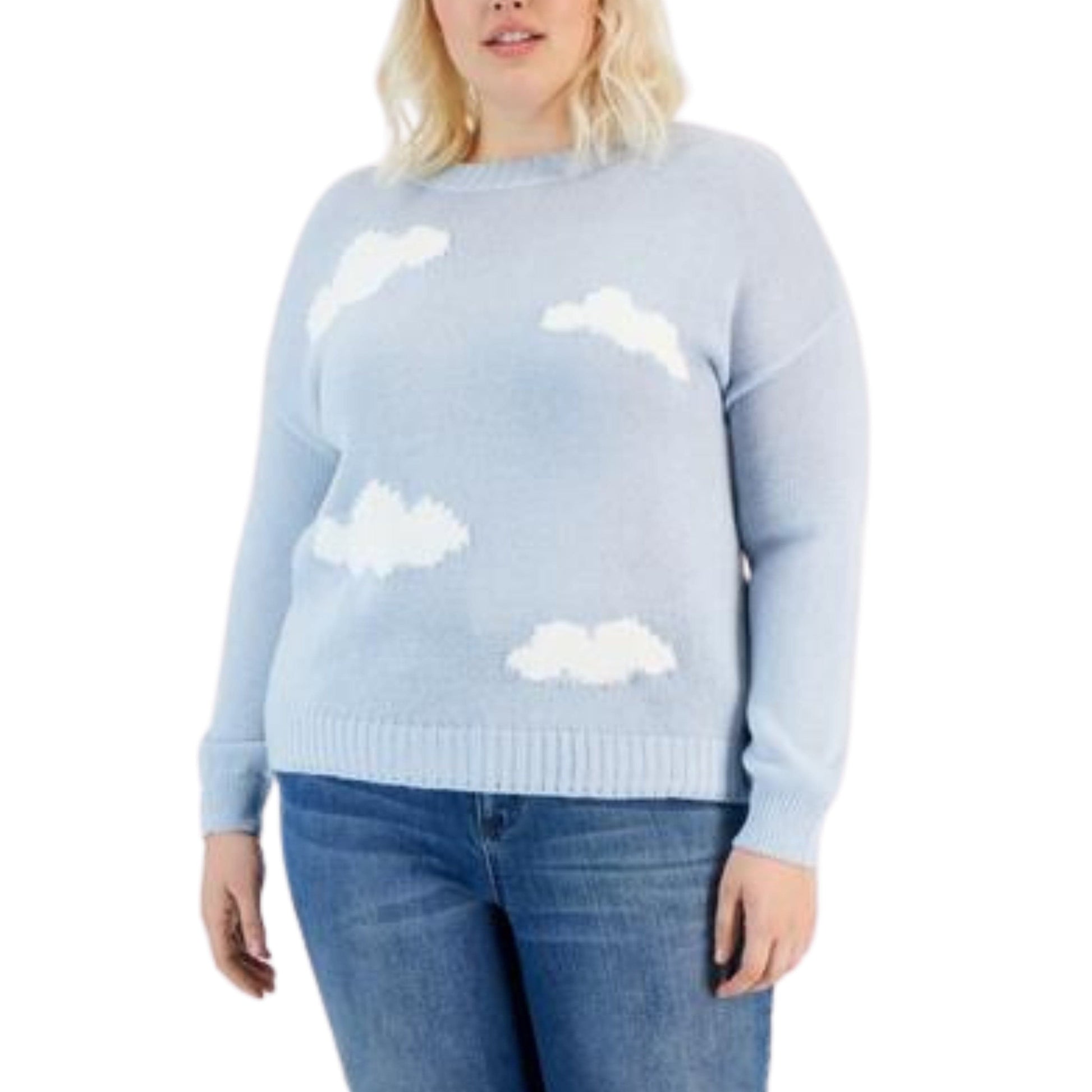 FCT Womens Tops XXXL / Blue FCT - Dropped-Shoulder Cloud Sweater