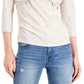 FEVER Womens Tops XS / Beige FEVER - Spaced-Dyed Twist-Front Top