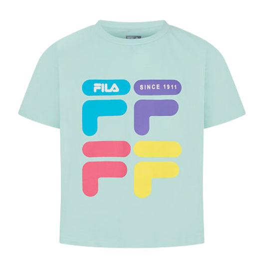 FILA Girls Tops L / Light Green FILA - Crew Neck Short Sleeve Graphic T-Shirt,