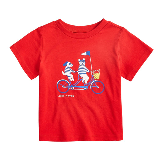 FIRST IMPRESSIONS Baby Boy 6-9 Month / Red FIRST IMPRESSIONS - BABY -  Bike-Print T-Shirt