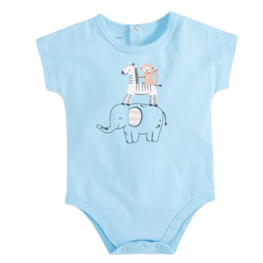 FIRST IMPRESSIONS Baby Boy 0-3 Month / Light Blue FIRST IMPRESSIONS -  Baby Boys Safari-Graphic Bodysuit