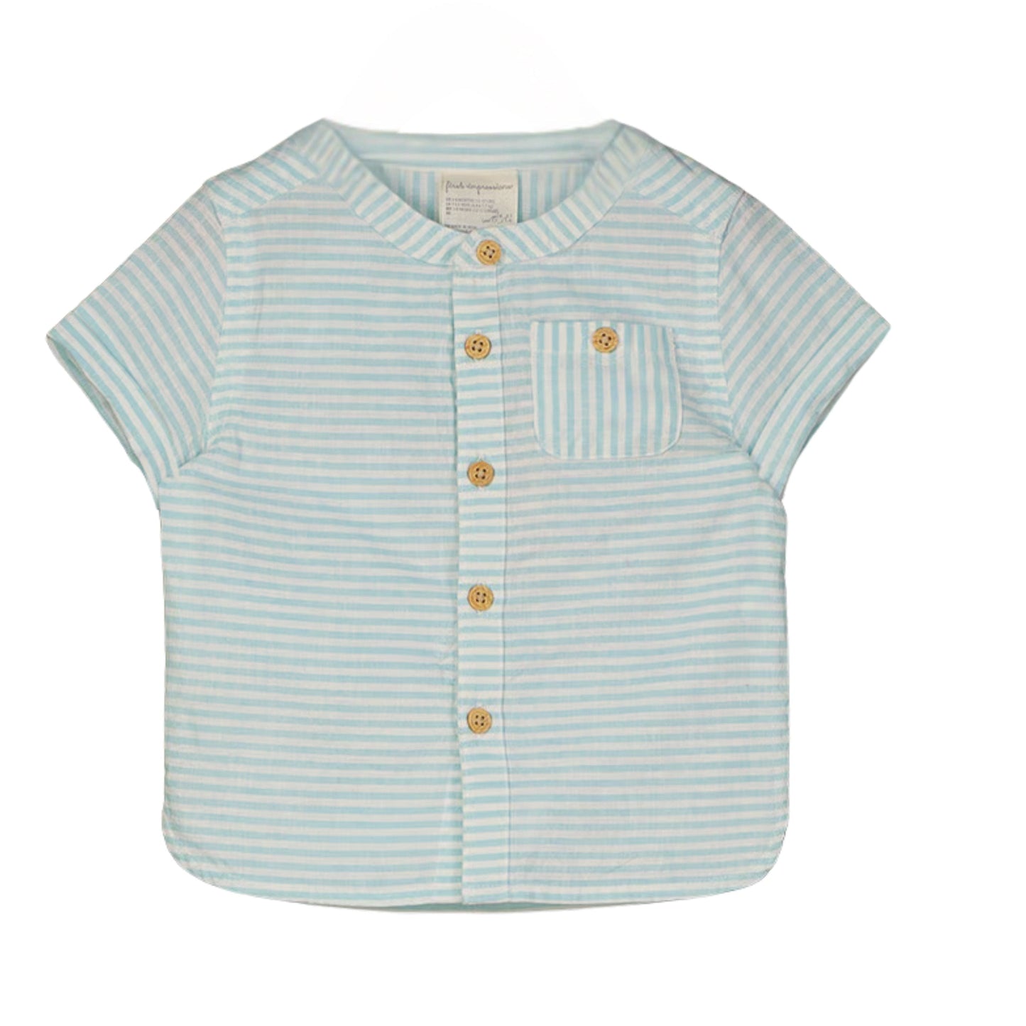 FIRST IMPRESSIONS Baby Boy 3-6 Month / Multi-Color FIRST IMPRESSIONS - Crew Neck Short Sleeve Stripe Shirt