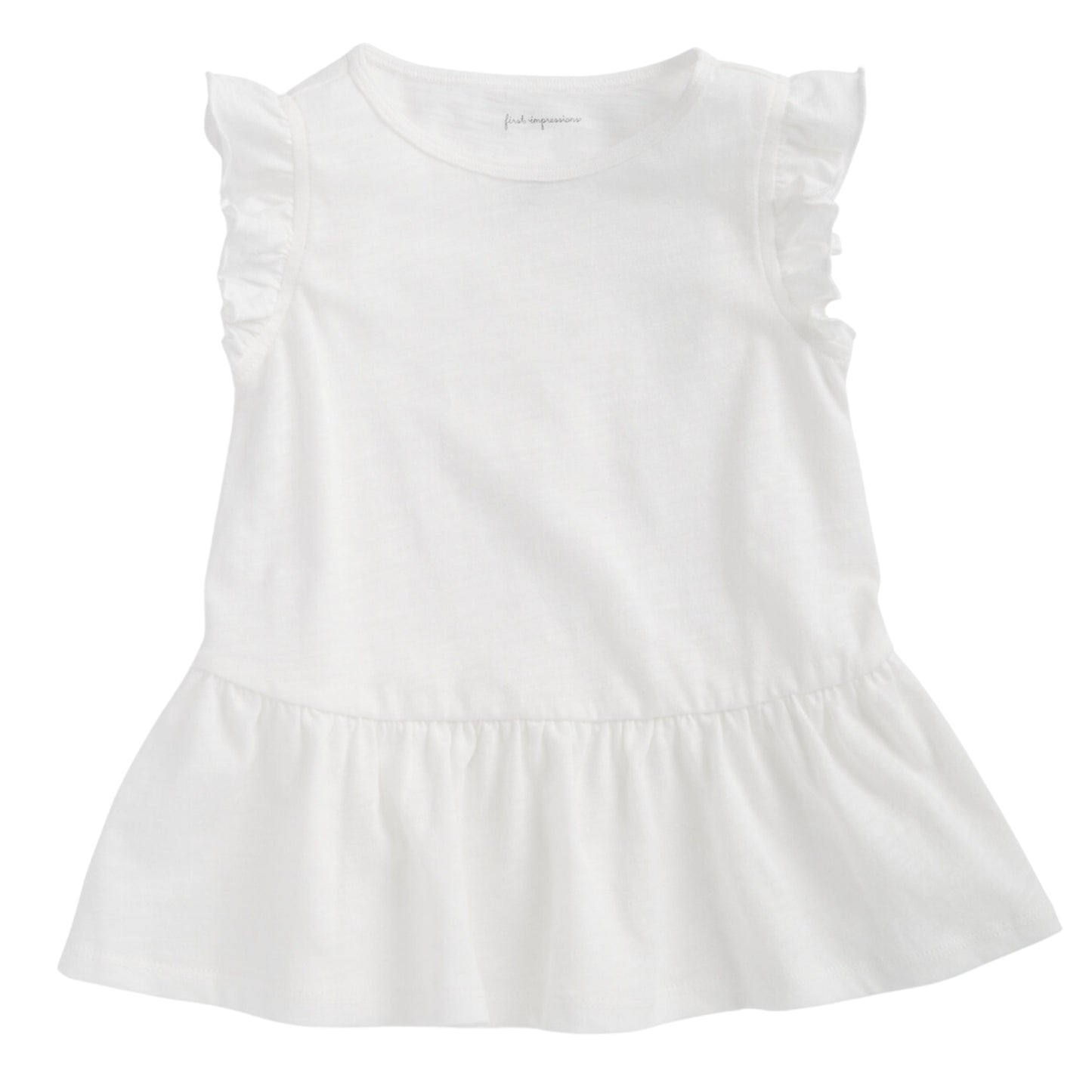 FIRST IMPRESSIONS Baby Girl 6-9 Month / White FIRST IMPRESSIONS -  BABY - Flutter Tunic Dress