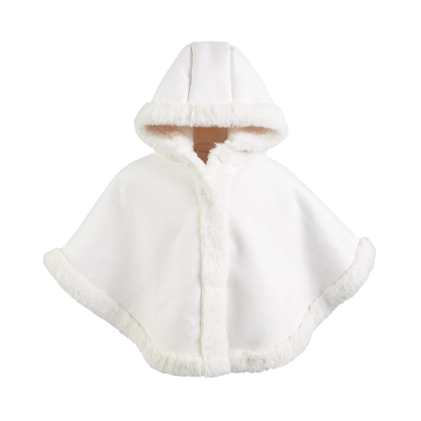 FIRST IMPRESSIONS Baby Girl 6-9 Month / White FIRST IMPRESSIONS - Baby Girls Faux-Shearling Cape