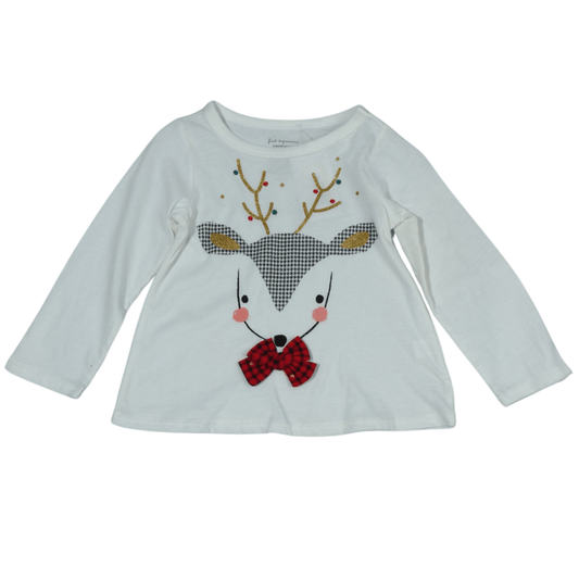 FIRST IMPRESSIONS Baby Girl 18 Month / Solid color FIRST IMPRESSIONS - Baby reindeer Blouse