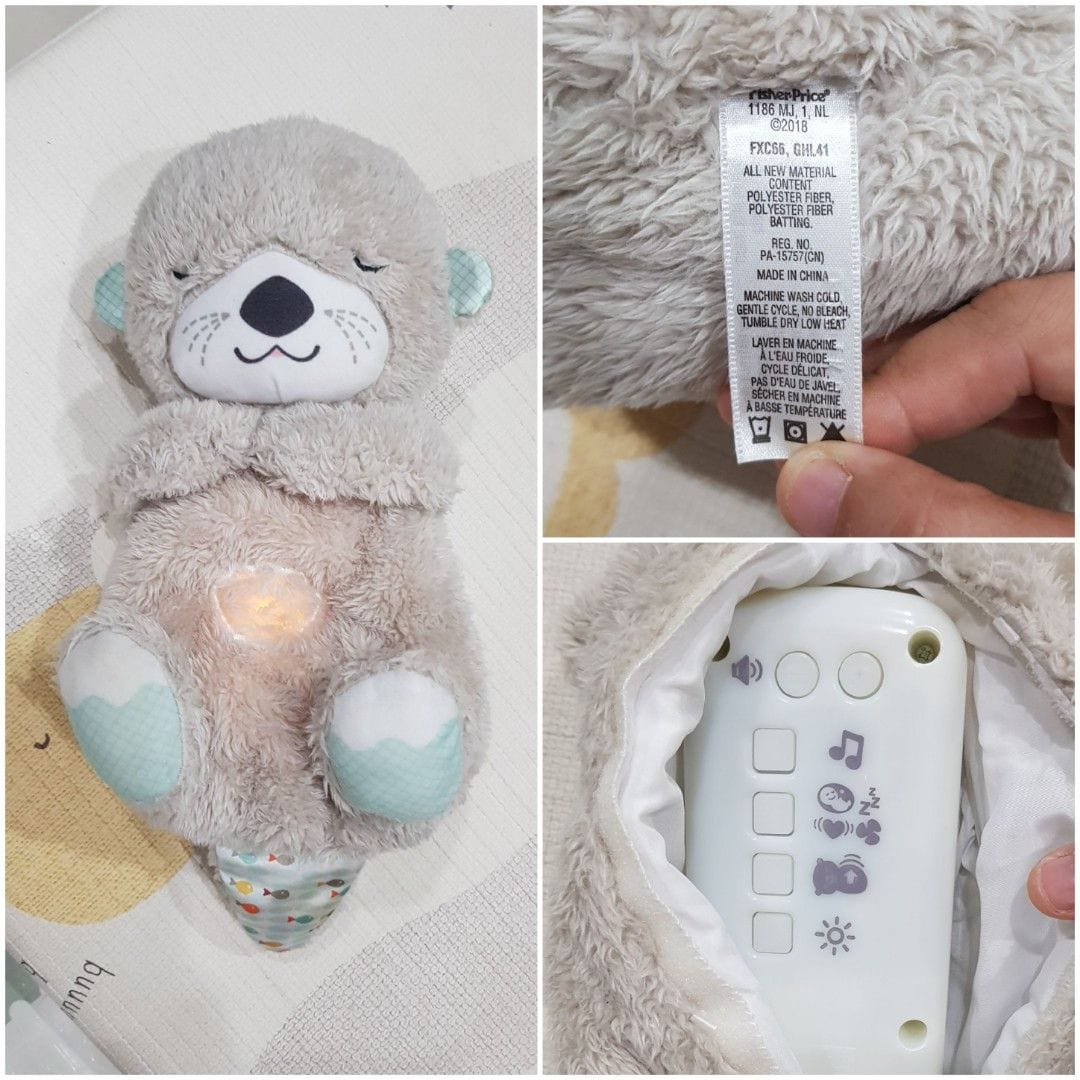 FISHER-PRICE Toys FISHER-PRICE - Soothe ‘n Snuggle Otter Portable Sound Machine w/ Music Lights & Breathing
