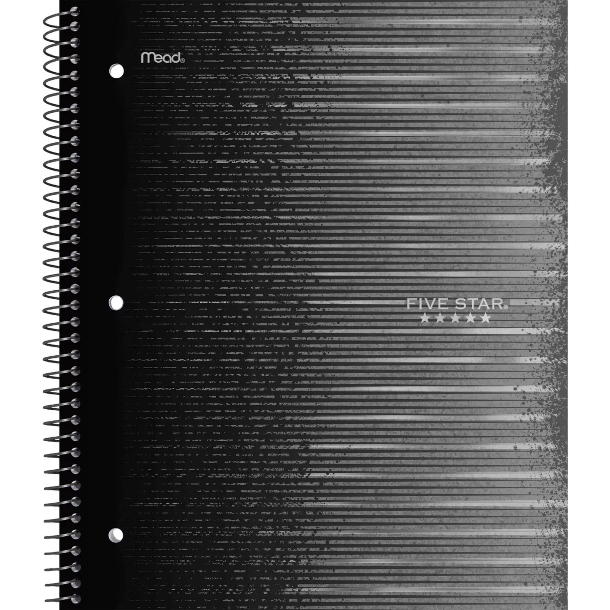 FIVE STAR 1 Stationery Black FIVE STAR 1 - Subject Wide Ruled Spiral Notebook