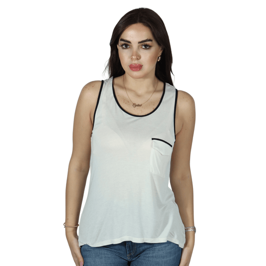 FOREVER 21 Womens Tops M / White FOREVER 21 - Pull Over Tank Top