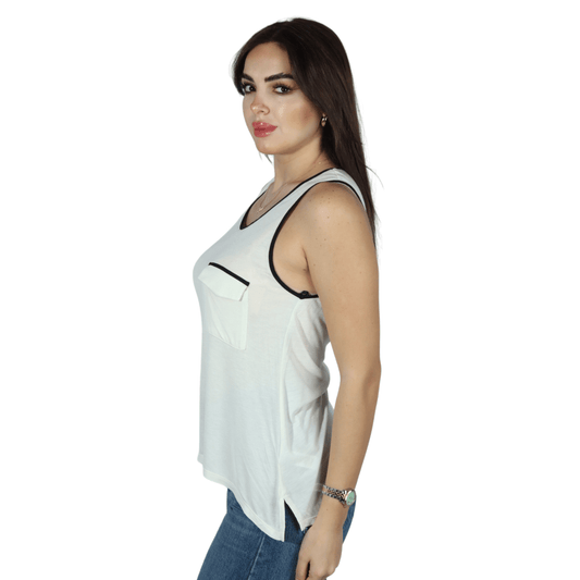FOREVER 21 Womens Tops M / White FOREVER 21 - Pull Over Tank Top