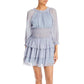 FRENCH CONNECTION Womens Dress XXS / Purple FRENCH CONNECTION - Diana Tiered Smocked Short Dress