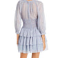 FRENCH CONNECTION Womens Dress XXS / Purple FRENCH CONNECTION - Diana Tiered Smocked Short Dress