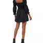 FRENCH CONNECTION Womens Dress S / Black FRENCH CONNECTION - Sindy Smocked Short Dress