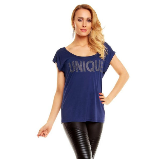 FRESH MADE Womens Tops XS / Blue FRESH MADE - Printed Unique T-Shirt
