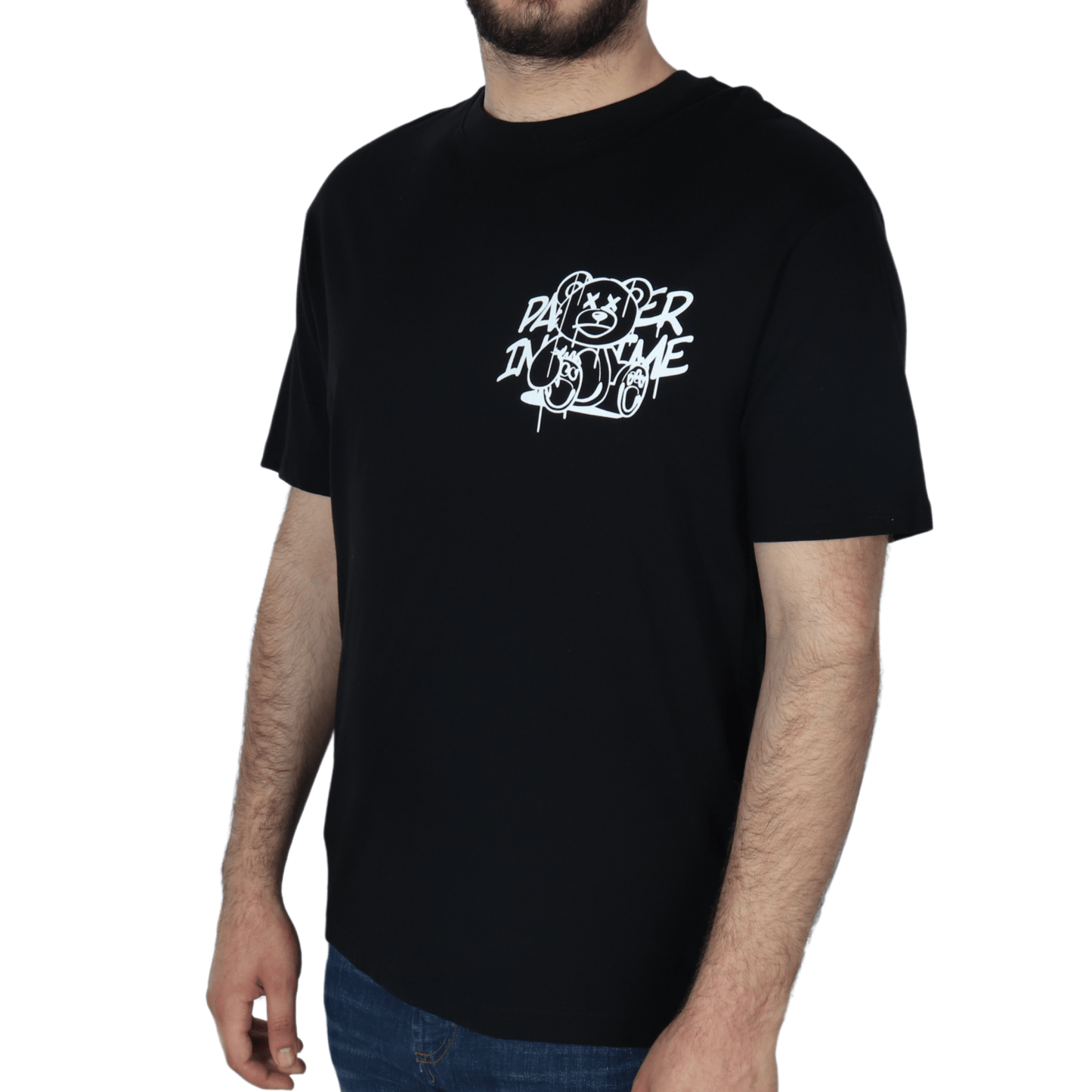 FSBN Mens Tops S / Black FSBN - Crew Neck Printed Design T-Shirt