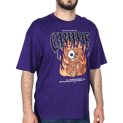 FSBN Mens Tops XS / Purple FSBN - Crime Graphic Design T-Shirt