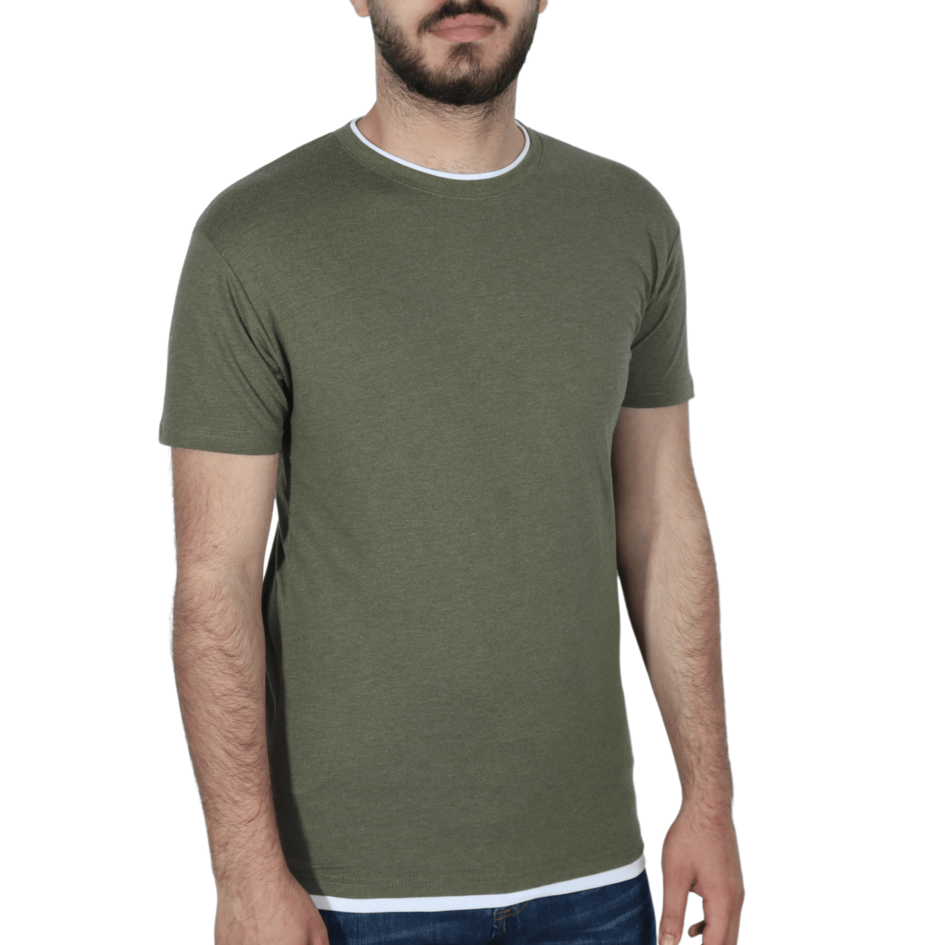 FSBN Mens Tops M / Green FSBN - Faux Under Shirts Design