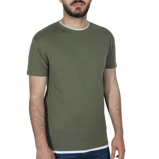 FSBN Mens Tops M / Green FSBN - Faux Under Shirts Design