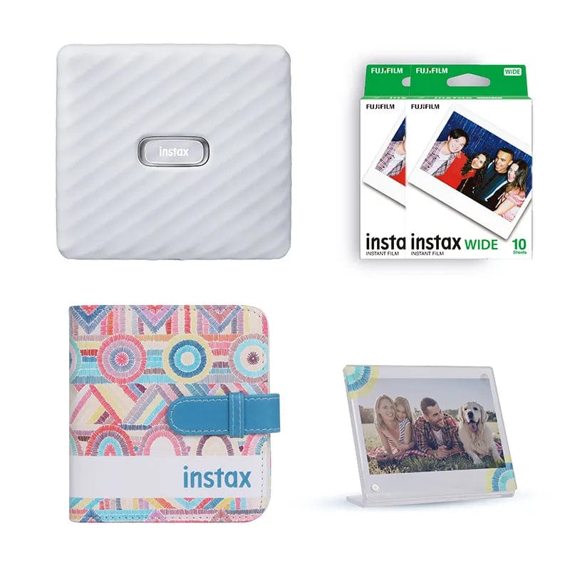 FUJIFILM INSTAX Cameras, Studio & Accessories White FUJIFILM INSTAX - Wide Link Smartphone Printer Photo Kit