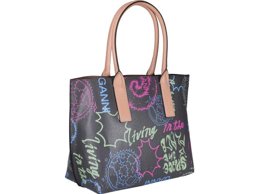 GANNI Women Bags Multi-Color GANNI - Logo Tote Bag