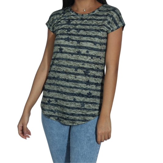 GEISHA Girls Tops M / Multi-Color GEISHA - Kids - All Over Stripes And Stars Print