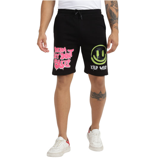 ALCOTT - Graphic print solid shorts
