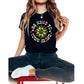 GOLDEN HOUR Womens Tops S / Black GOLDEN HOUR - Printed T-Shirt