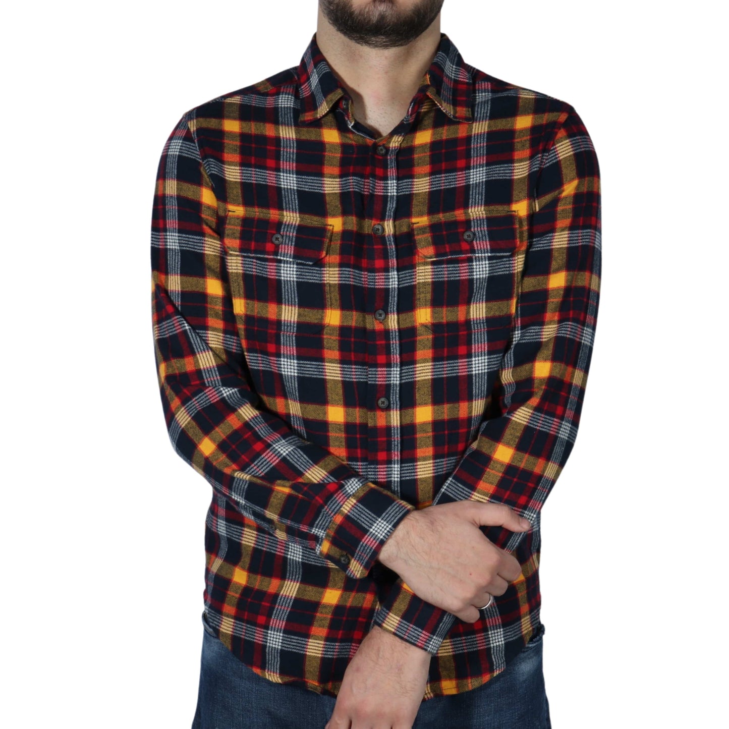 GOODFELLOW & CO Mens Tops S / Multi-Color GOODFELLOW & CO - Color block checkered shirt