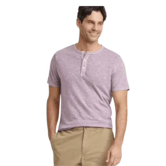 GOODFELLOW & CO Mens Tops S / Pink GOODFELLOW & CO - Short Sleeve Henley T-Shirt