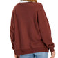 GRAYSON / THREADS Womens Tops XL / Brown GRAYSON / THREADS - Collared Graphic-Print Sweatshirt