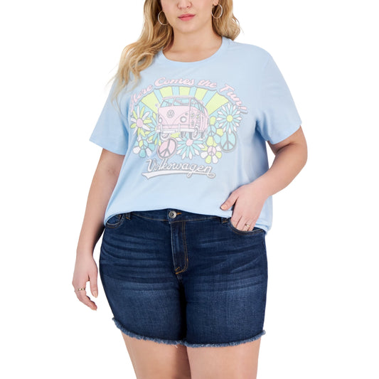 GRAYSON / THREADS Womens Tops XXXL / Light Blue GRAYSON / THREADS - Volkswagen Floral Graphic T-Shirt