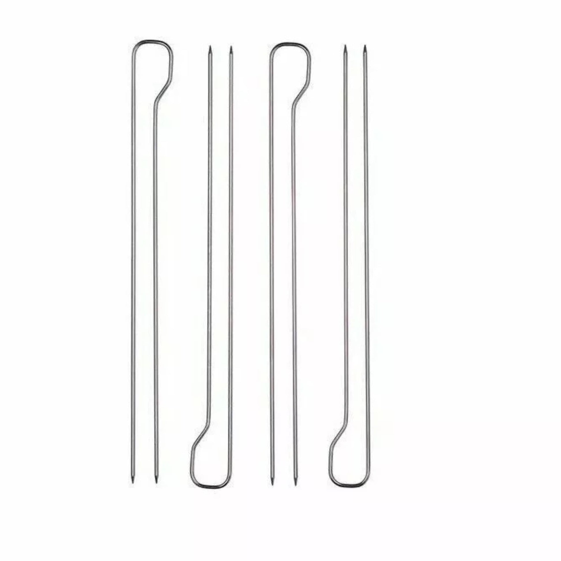 GRILL MEISTER Barbecue & Accessories Silver GRILL MEISTER - Double skewers meat 4 pieces per pack