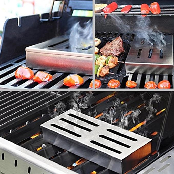 GRILL MEISTER Barbecue & Accessories Silver GRILL MEISTER - Grill Smoker Box