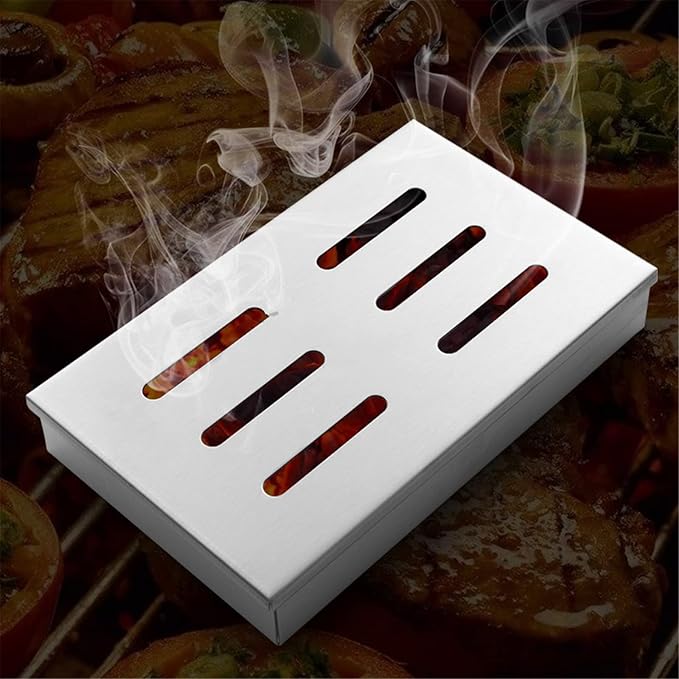 GRILL MEISTER Barbecue & Accessories Silver GRILL MEISTER - Grill Smoker Box