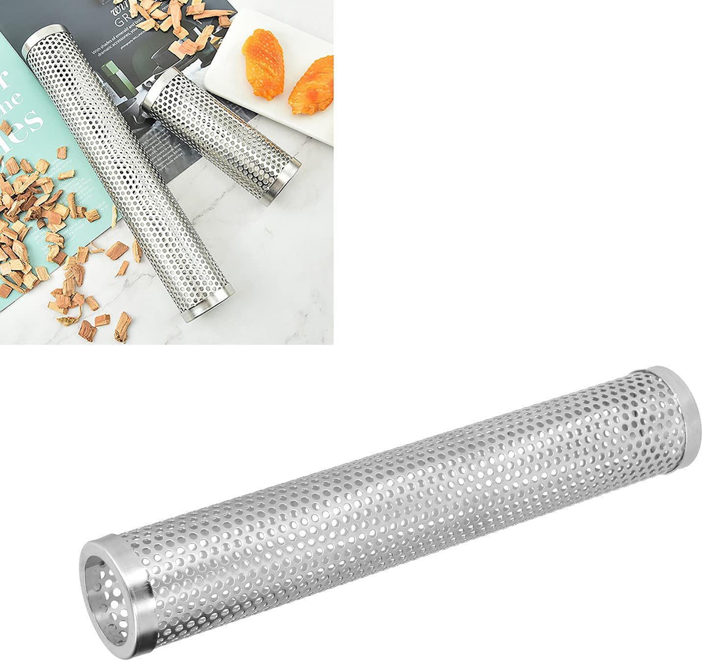 GRILL MEISTER Barbecue & Accessories Silver GRILL MEISTER - Smoke Tube Cylindrical BBQ
