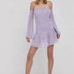 GUESS Womens Dress S / Purple GUESS - Debby Off-the-Shoulder Mini Dress