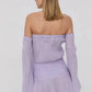 GUESS Womens Dress S / Purple GUESS - Debby Off-the-Shoulder Mini Dress